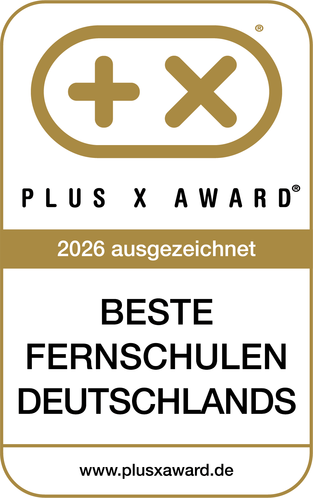 Plus X Award 2026 – DBE Academy ausgezeichnet als eine der besten Fernschulen Deutschlands